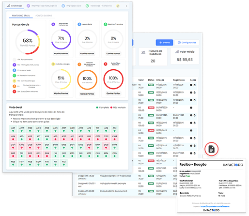 Tela de doação Extra